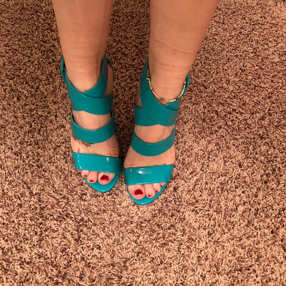 Teal Aldo heels